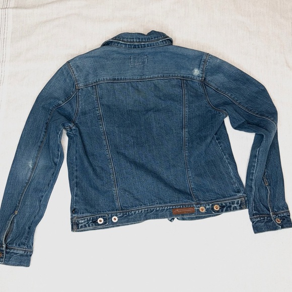 Ralph Lauren Polo Distressed Blue Denim Trucker Jacket (A) - Picture 12 of 15